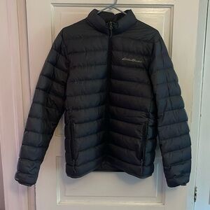 Eddie Bauer Men's Down Jacket Size Medium Off Black